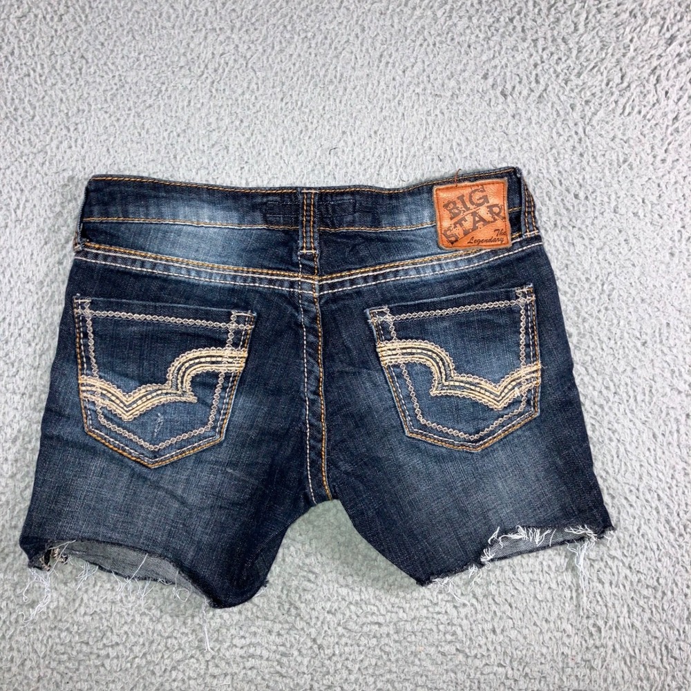 Big Star Women's High Waist Dark Blue Denim Shorts